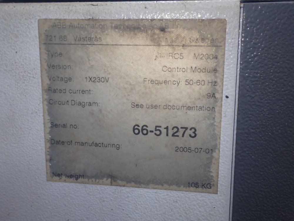 Abb Irc5 M2004 Robot Control - Irc5 M2004