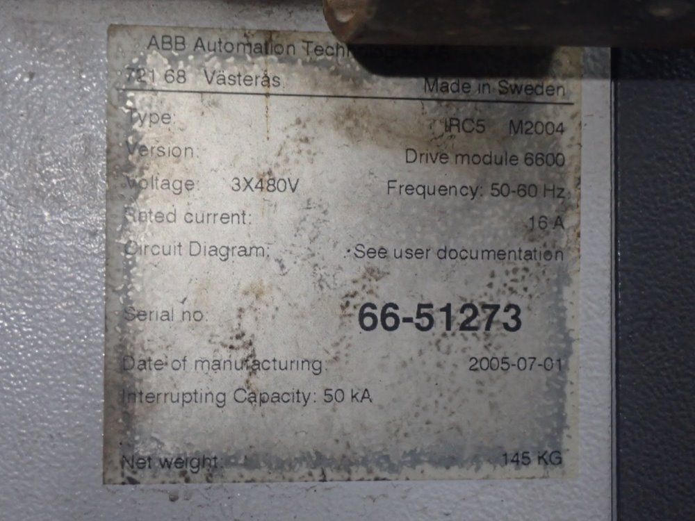 Abb Irc5 M2004 Robot Control - Irc5 M2004