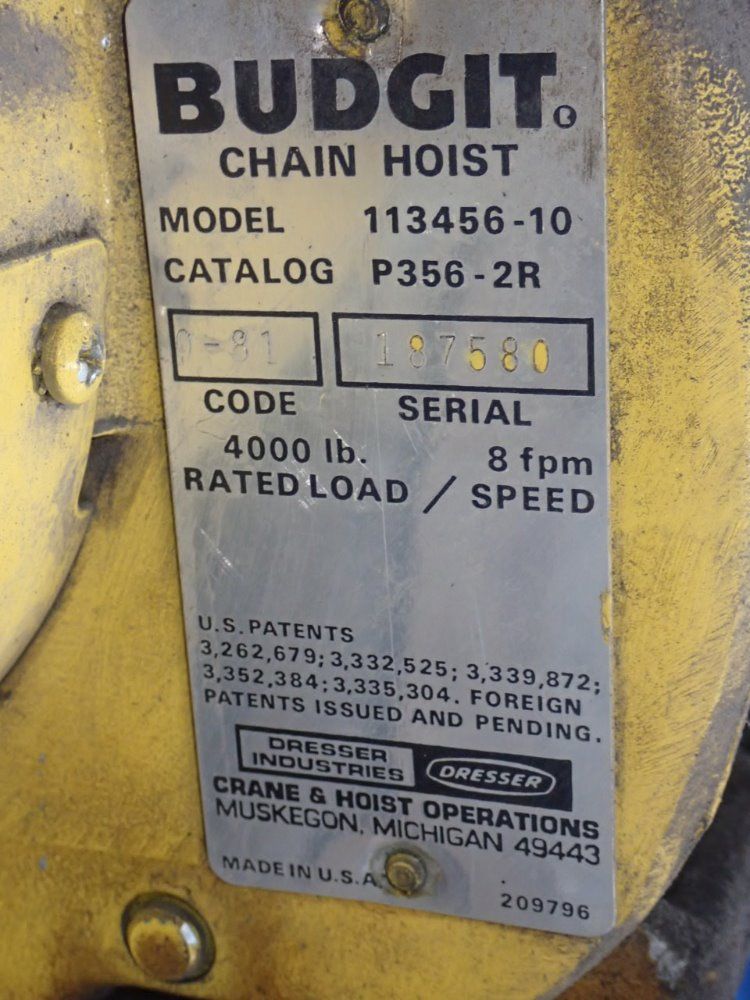 Budgit Electric Chain Hoist