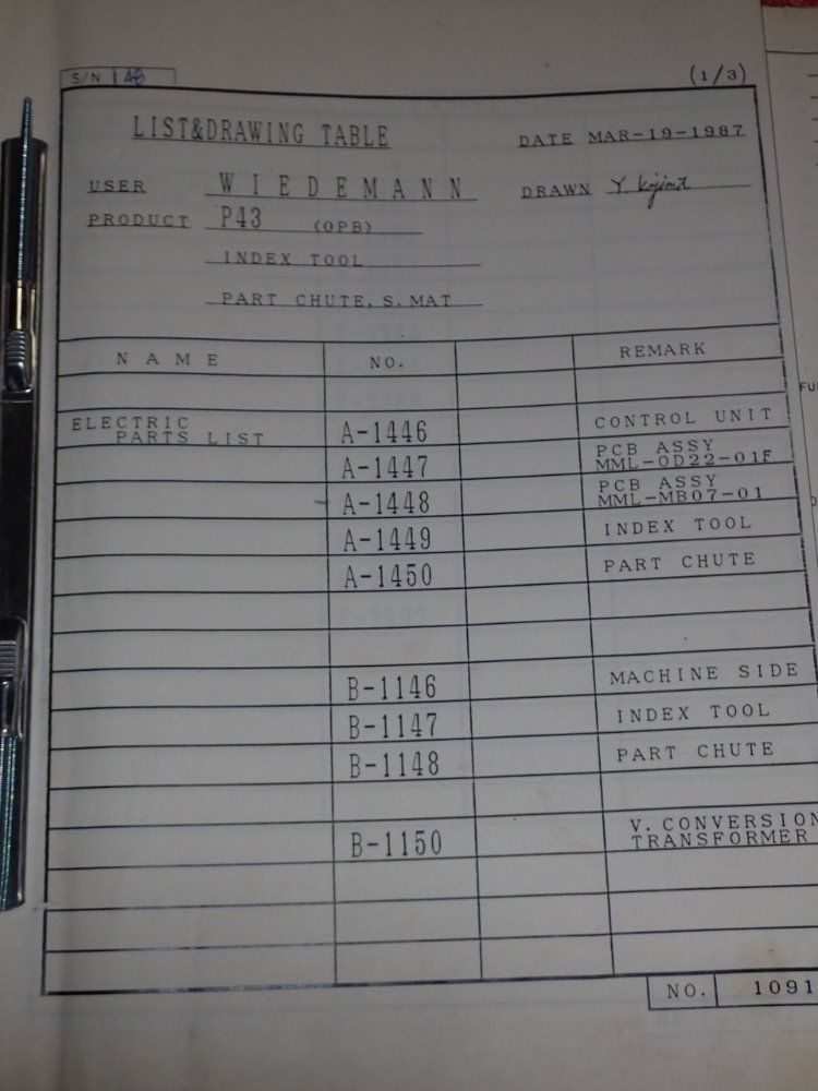 Wiedmann Punch Press