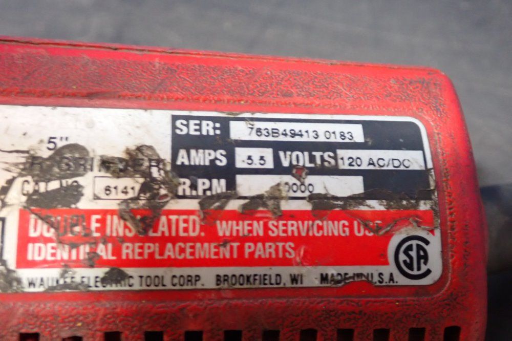 Milwaukee 5.5 Amp 5" Angle Grinder - 6141