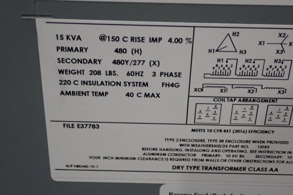 Federal Pacific 15 Kva Transformer - 36b