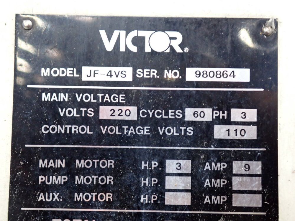 Victor 10" X 54" Vertical Mill - Jf-4vs