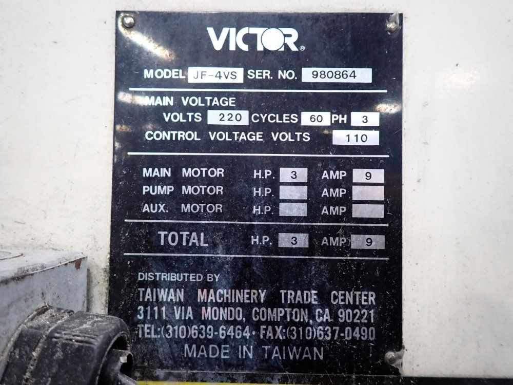 Victor 10" X 54" Vertical Mill - Jf-4vs