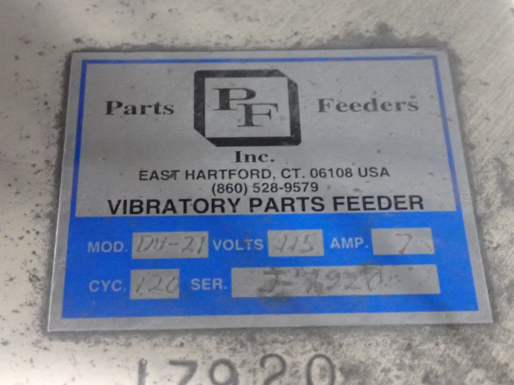 Parts Feeders Inc Vibratory Parts Feeder
