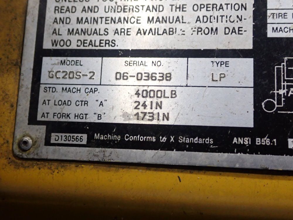 Daewood Propane Forklift