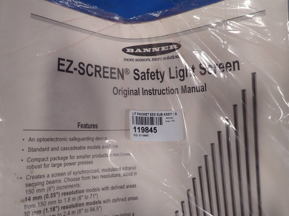 Banner Engineering 600mm Ez Screen Curtain Kit - Slscr30-600q8