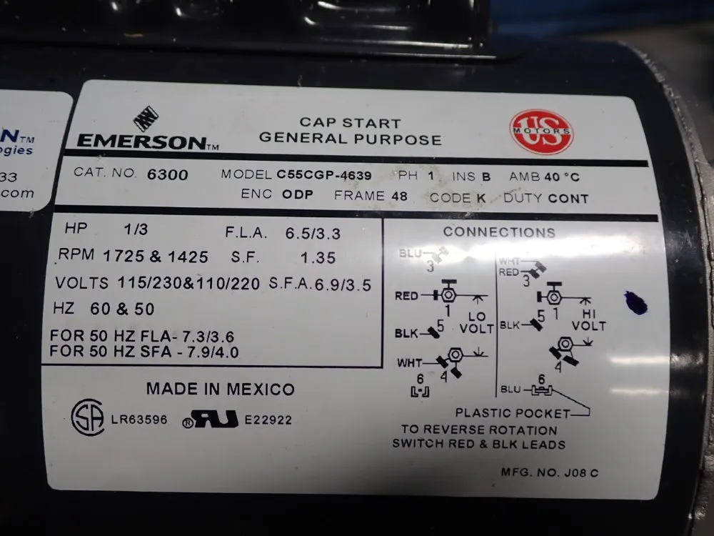 Emerson/us Motors Motor