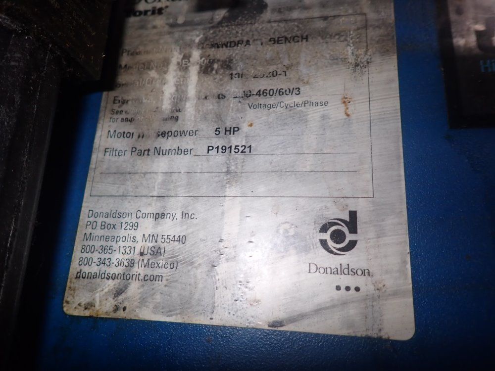 Donaldson Torit Downdraft Table