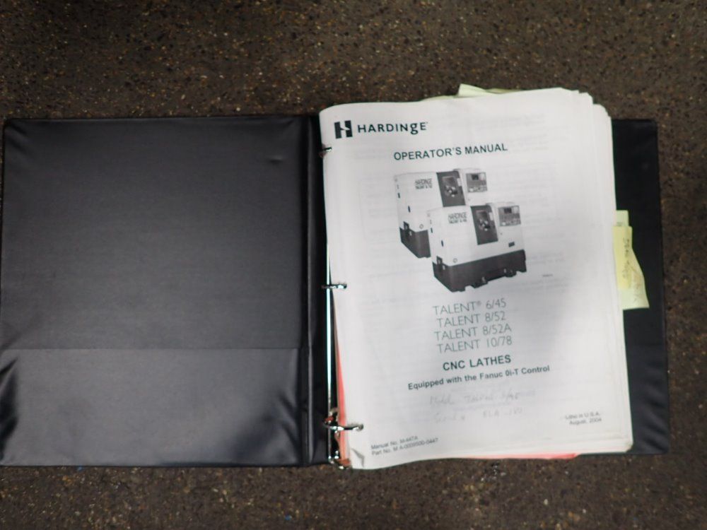 Hardinge Cnc Lathe - Talen 6/45