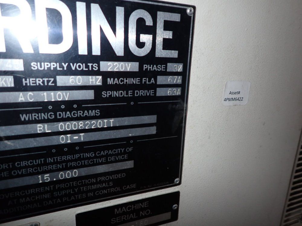 Hardinge Cnc Lathe - Talen 6/45