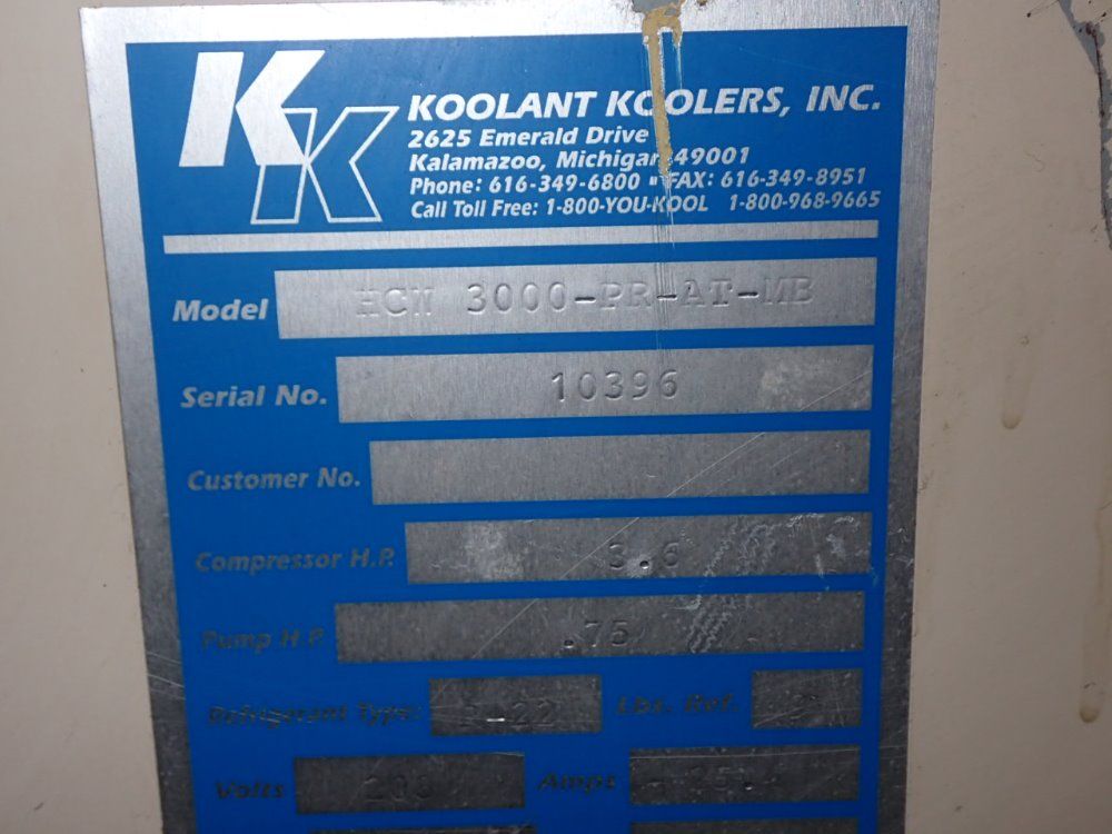 Koolant Koolers Hcw3000-pr-at-mb Chiller - Hcw3000-pr-at-mb