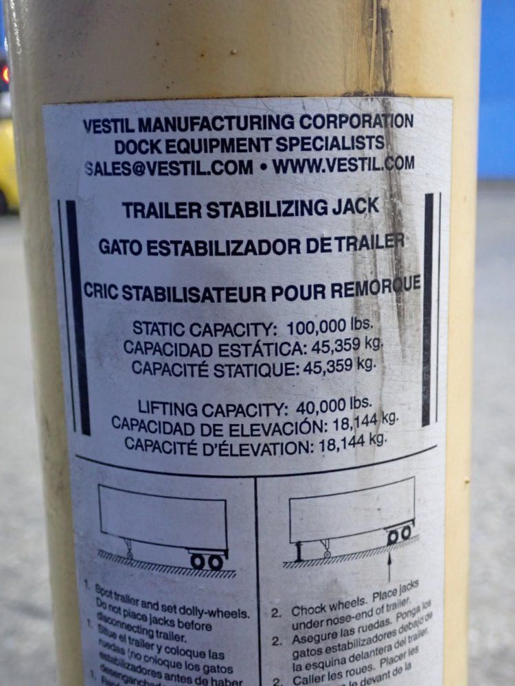 Vestil 100,000 Lbs/40,000 Lbs Trailer Stabilizing Jack