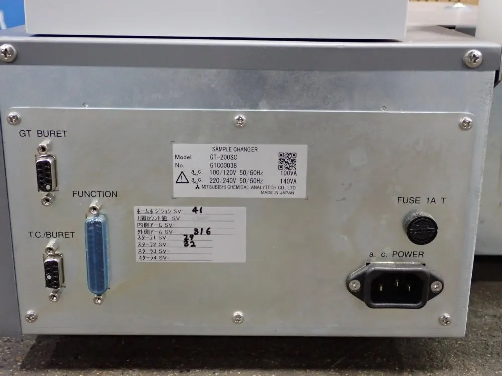 Mitsubishi Chemical Analytech Sample Charger - Gi-200sc