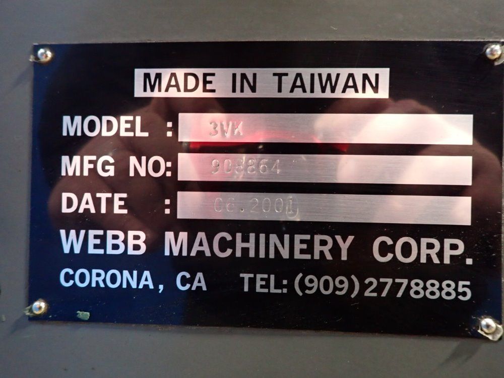 Webb Vertical Milling Machine