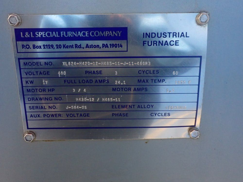 L&l Special Furnace Co 1875f Furnace - Xl836