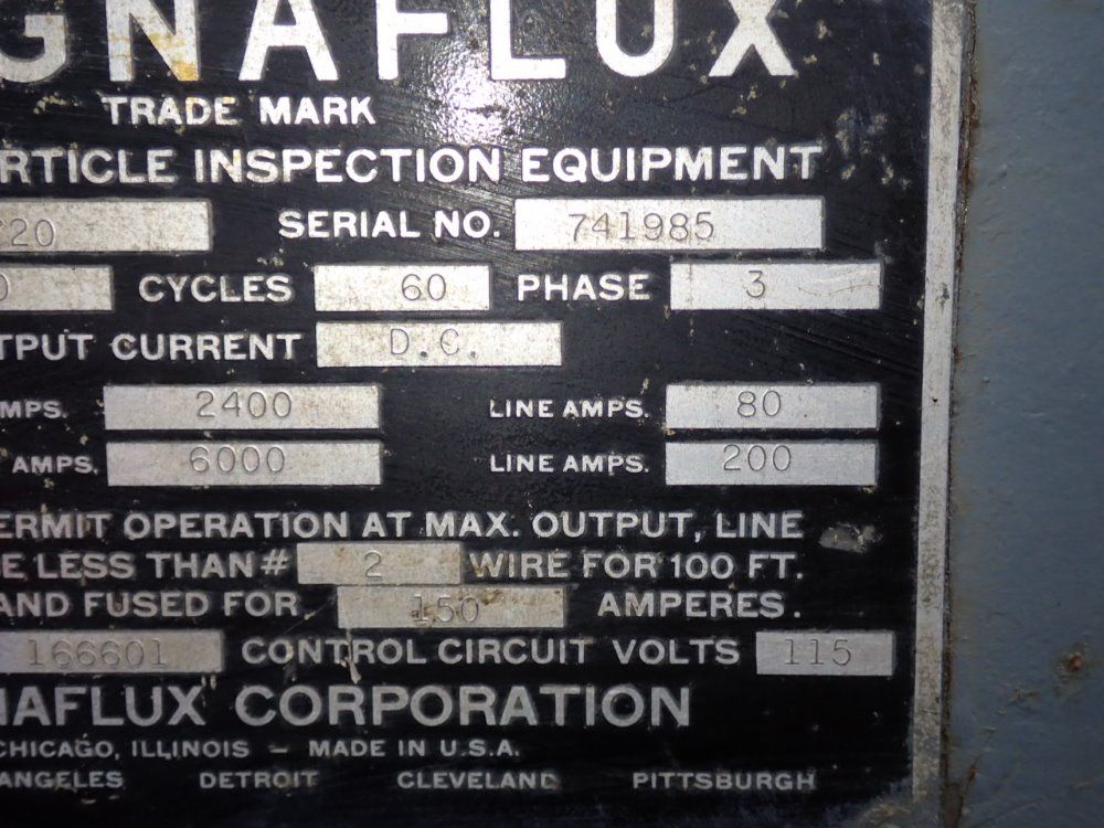 Magnaflux 119" X 30" Particle Inspection Unit - H-720