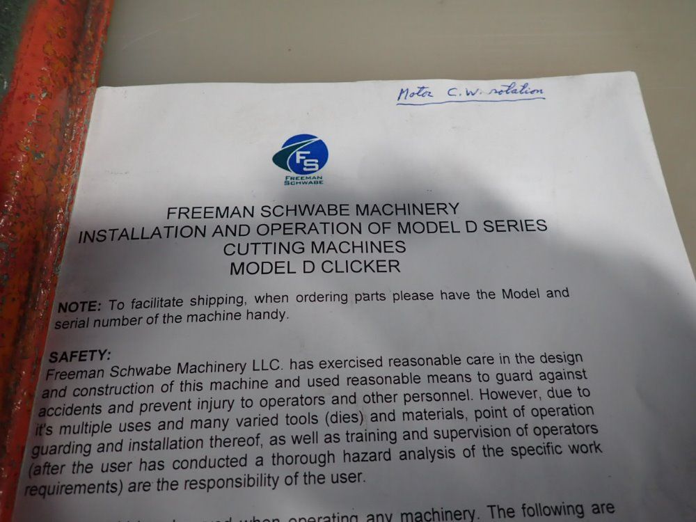 Herman Schwabe Inc. Clicker Press - Df