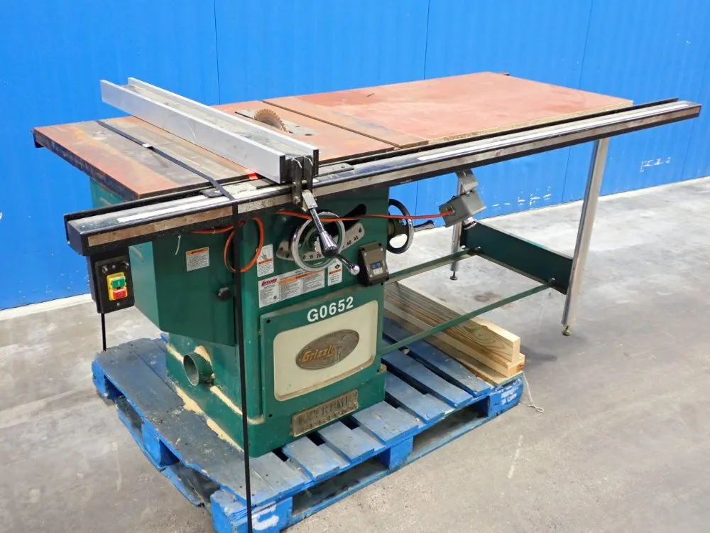 Grizzly 10" Blade, 63" X 27" Table Table Saw - G0652
