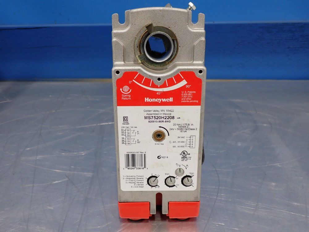 Honeywell 88lb.in. Torque Spring Return Actuator - Ms7520h2208