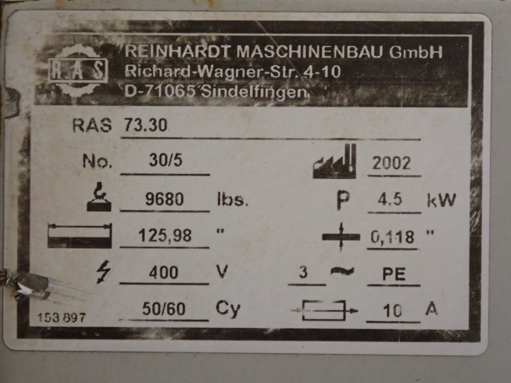 Ras 126" X .118" Flexibend Folding Machine - 73.30-190902