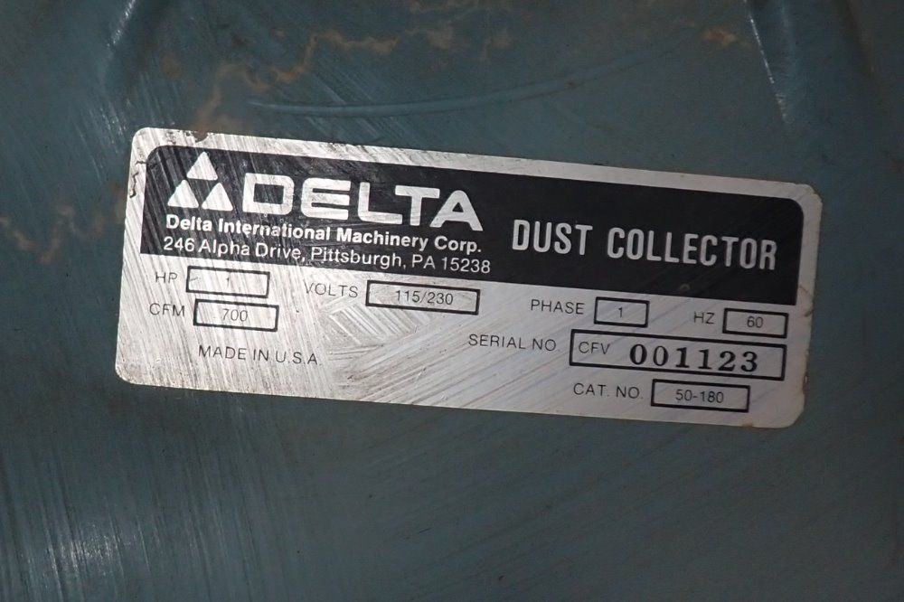 Delta 1 Hp Dust Collector - 50-810