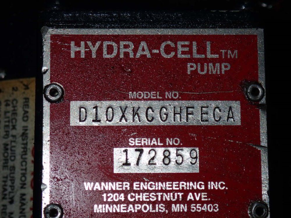 Hydra-cell 5 Hp Pump - D10xkcghfeca
