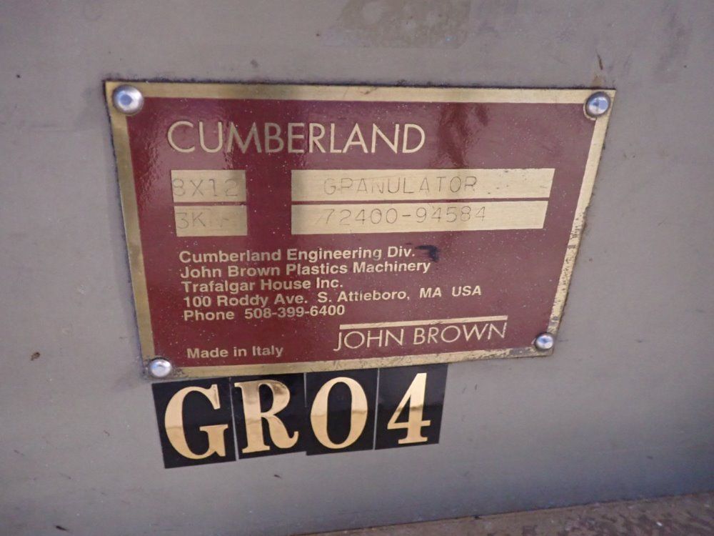 Cumberland 11x12 Granulator
