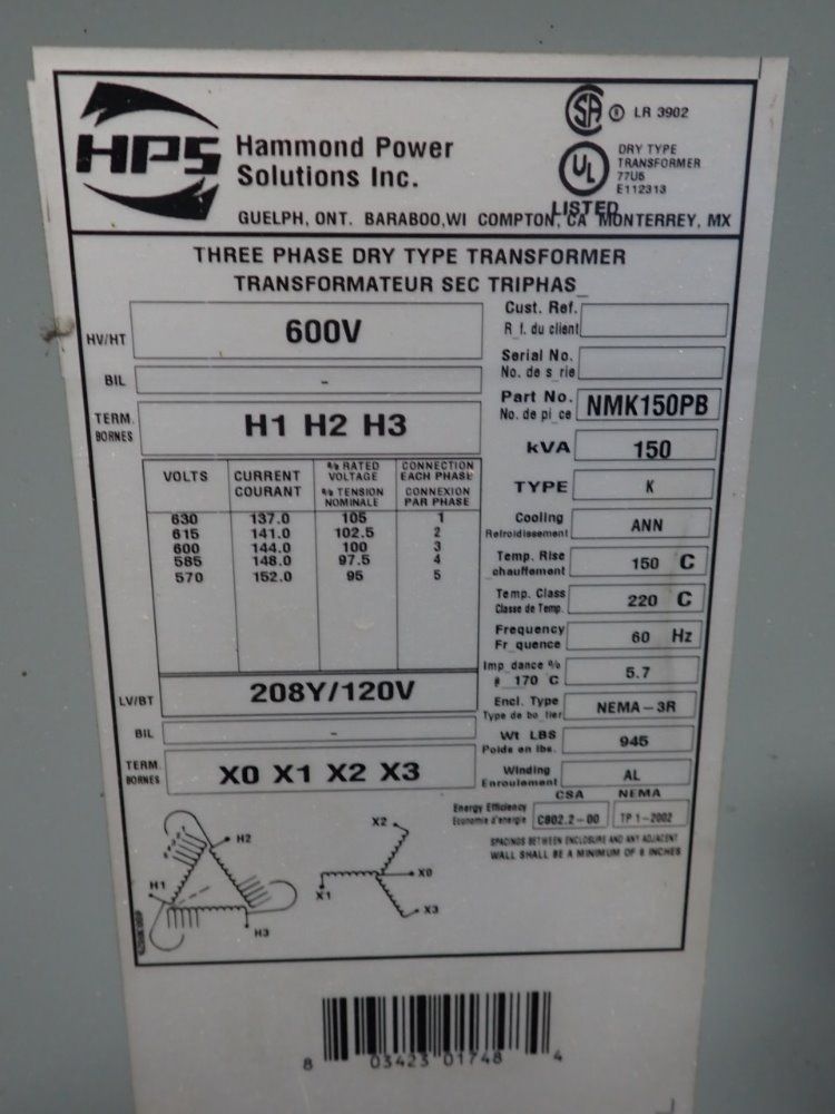 Hps 150 Kva Transformer - Nmk150pb