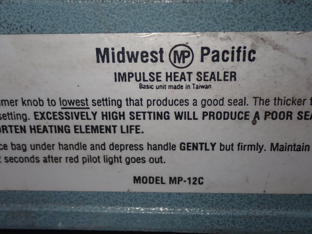 Midwest Pacific 12" W Bag Sealer - Mp-12c