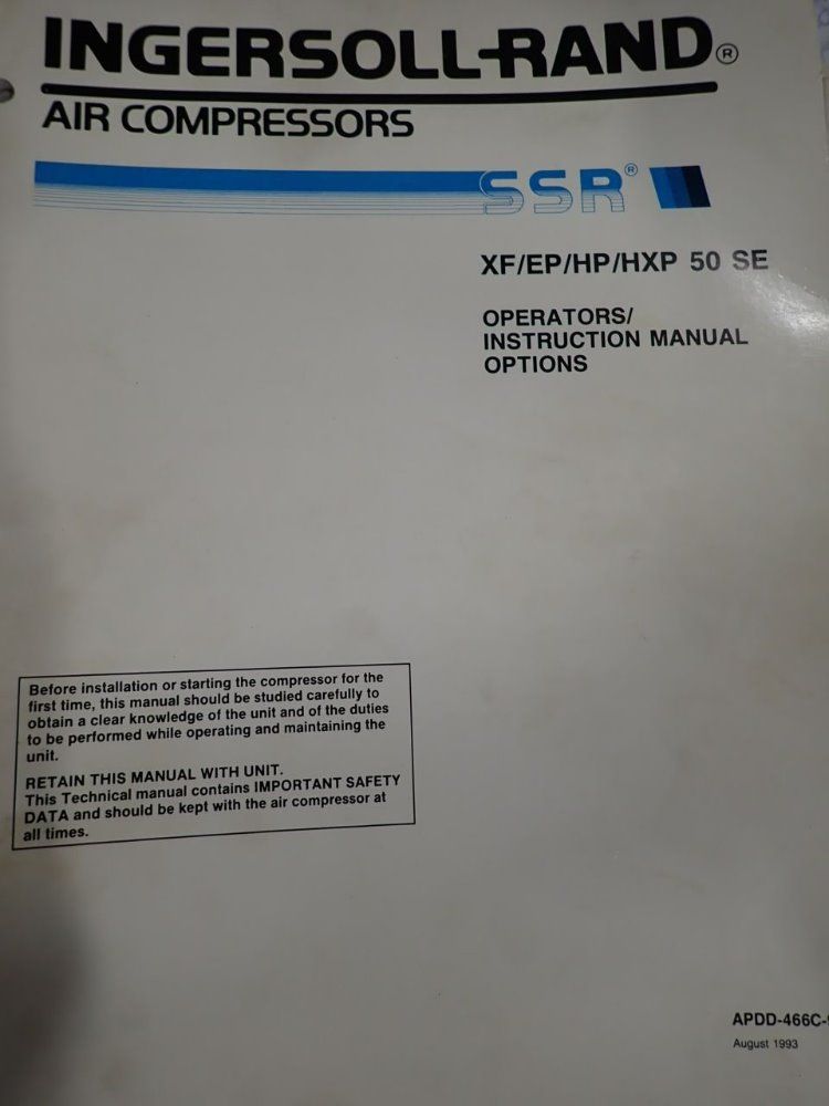 Ingersoll Rand 194 Cfm Screw Compressor - Ssr-ep50se