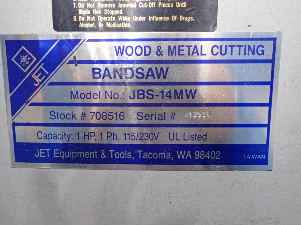 Jet 14" Band Saw - Jbs-14mw
