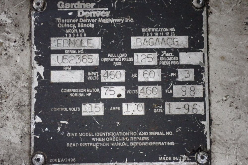 Garden Denner 75 Hp Air Compressor - Ebmole