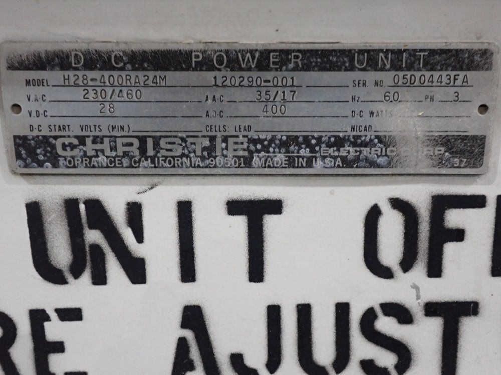 Christie 28vdc Power Unit - H28-400ra24m