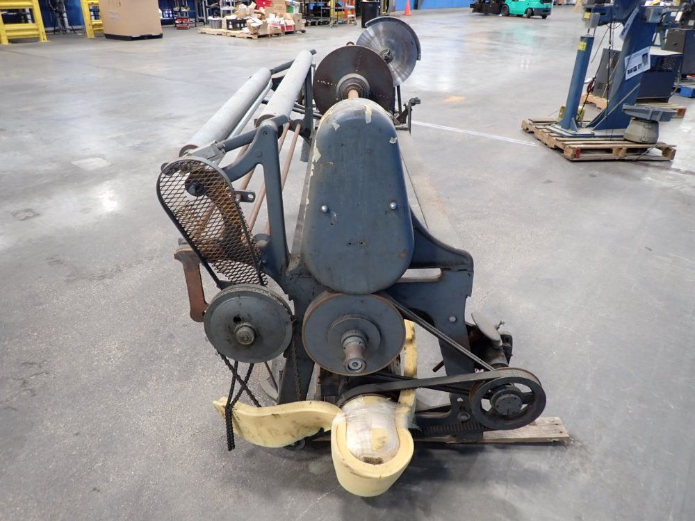 Utica Mill 70" Roll, 12" Blade Slitting Machine