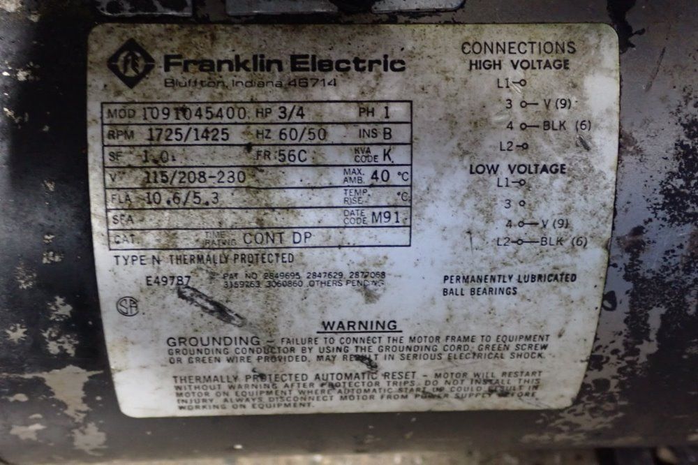 Alcatel 3/4 Hp Vacuum Pump