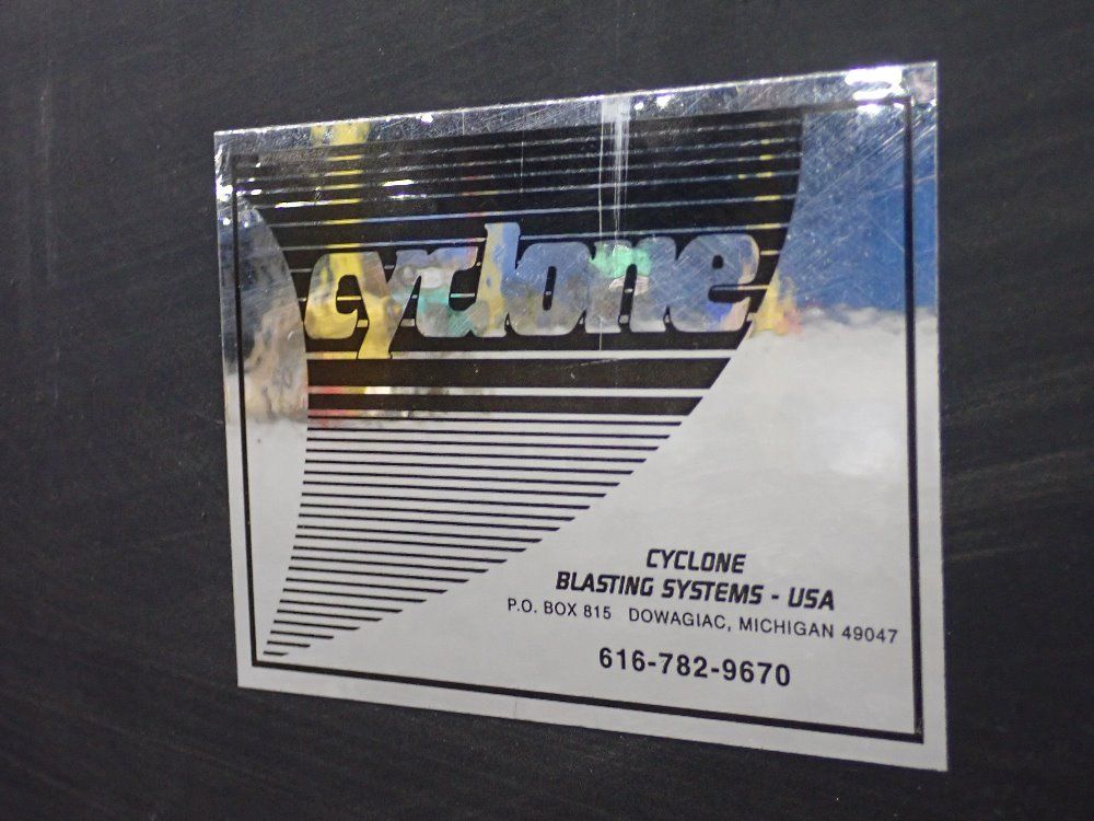 Cyclone Blasting Systems Blast Cabinet