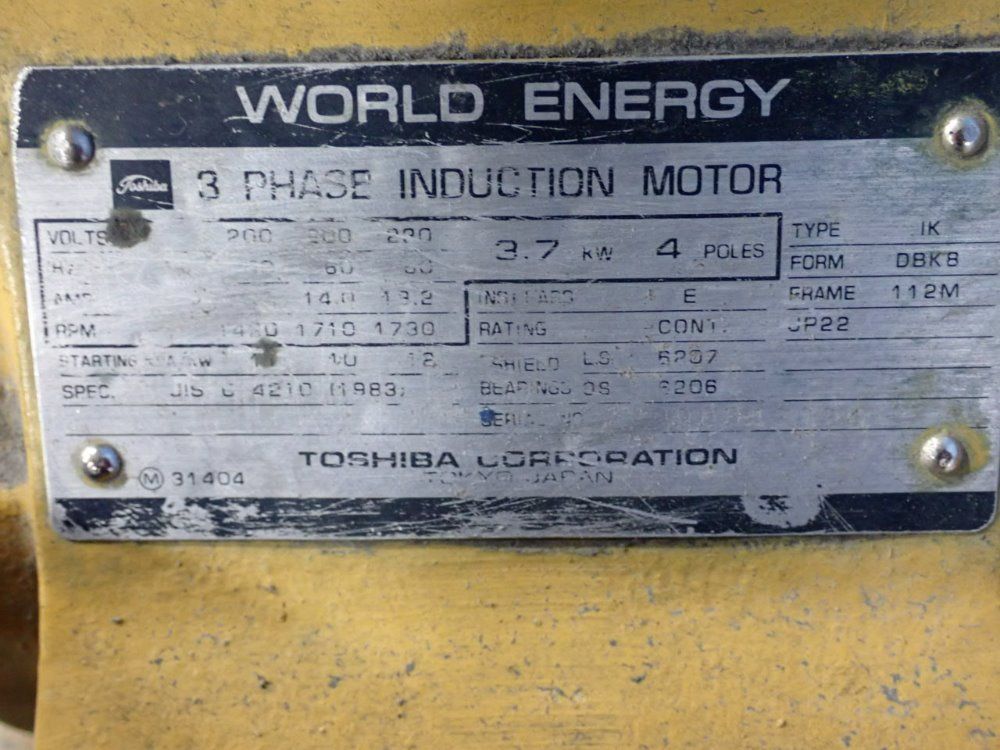 Toshiba Corp. Air Compressor - Sp106-37t4