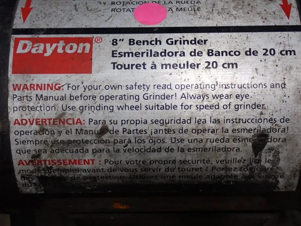 Dayton 8" Bench Grinder - 4z909c