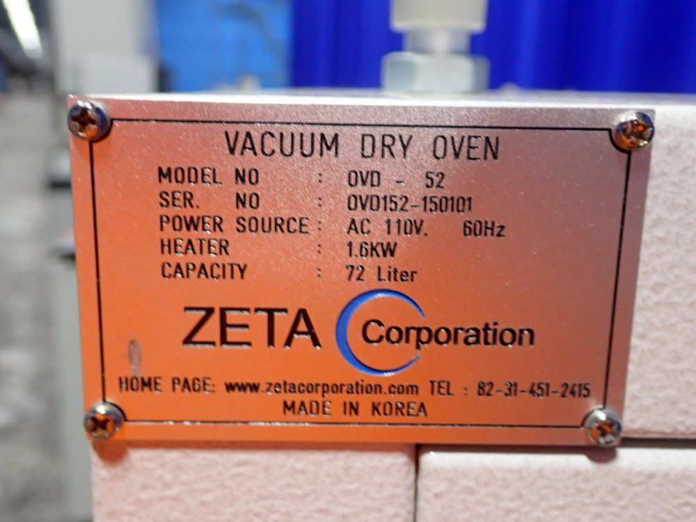 Zeta Corporation Vacuum Dry Oven