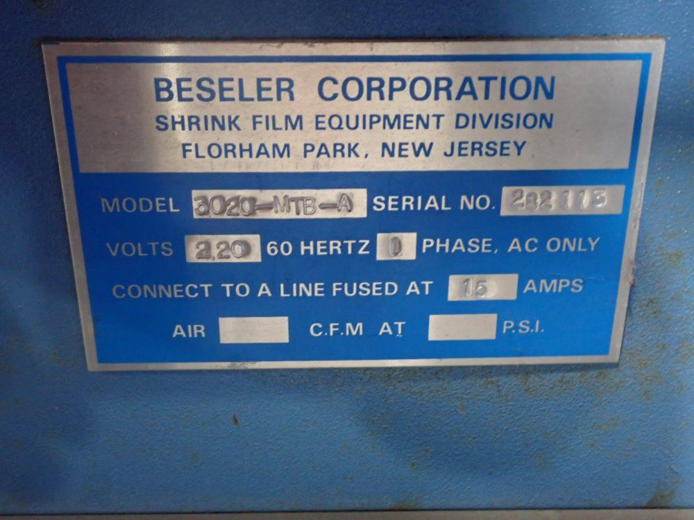 Beseler 30' X 22" L-bar Sealer - 3020-mtb-a