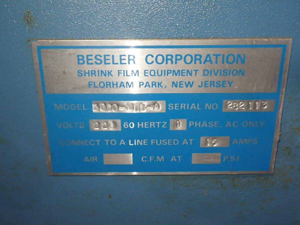 Beseler 30' X 22" L-bar Sealer - 3020-mtb-a