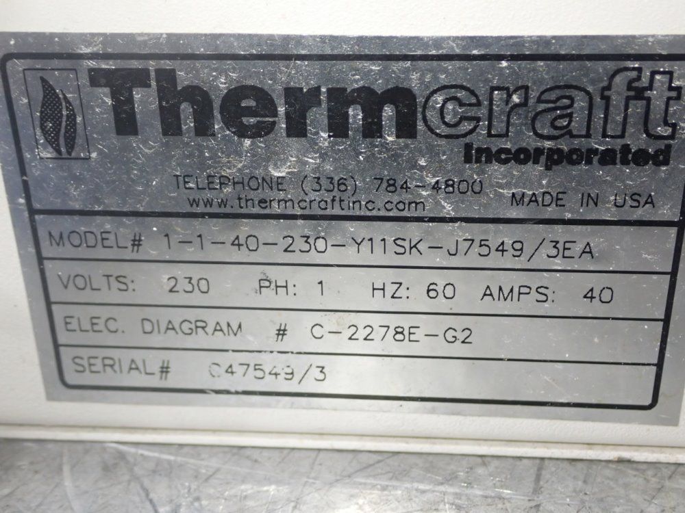 Thermcraft Power Controller - 1-1-40-230-y11sk-j7549/3ea