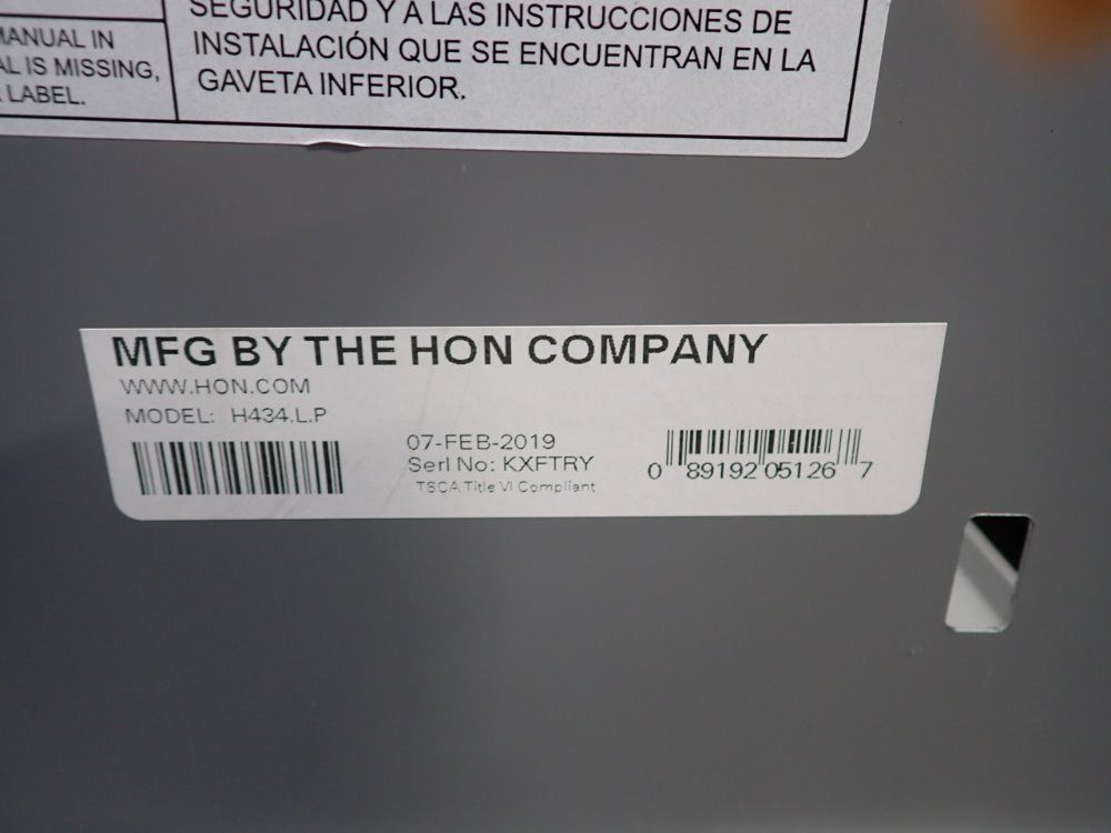 The Hon Company Filing Cabinet Shelving Unit - H434.l.p