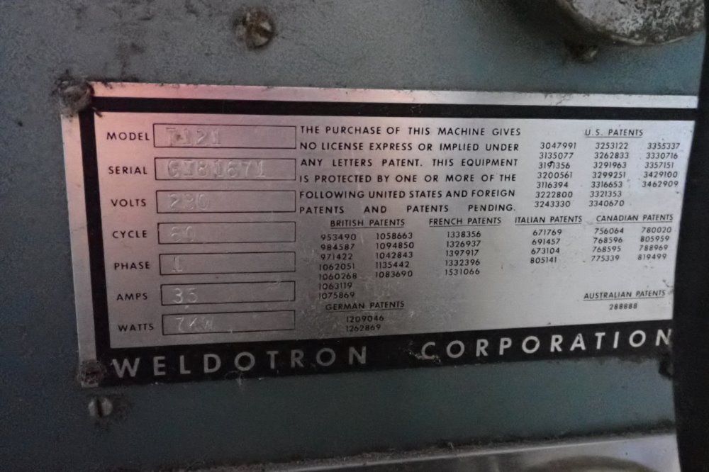 Weldotron Heat Shrink Tunnel - 7121