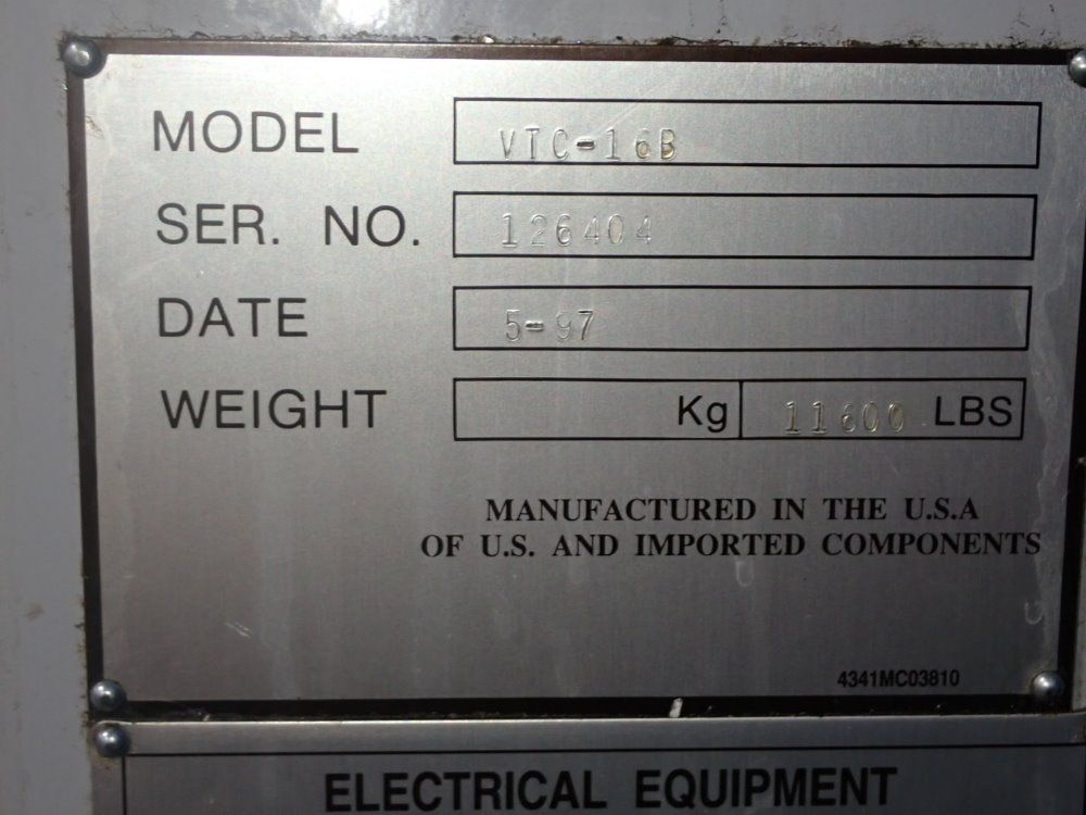 Mazak Cnc Vertical Machining Center - Vtc-16b