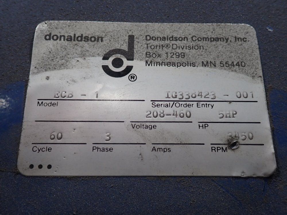 Donaldson Torit 5 Hp Dust Collector - Ecb-1