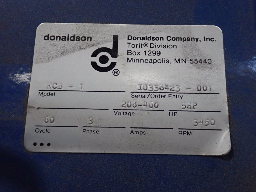 Donaldson Torit 5 Hp Dust Collector - Ecb-1