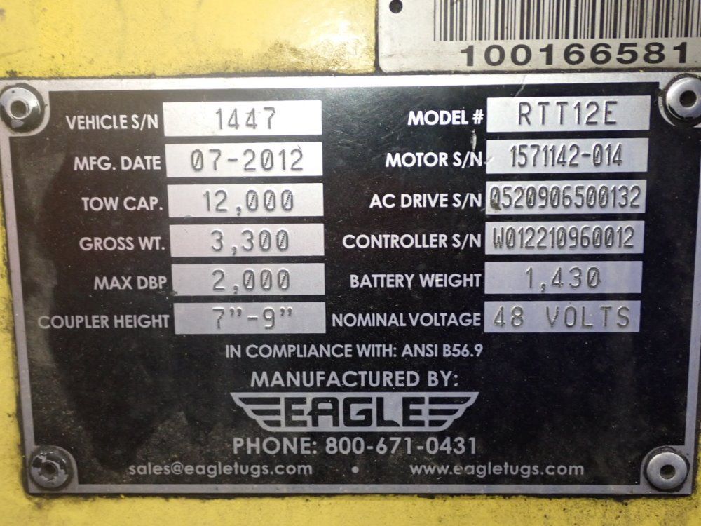 Eagle 12,000 Towing Lbs Tow Cart - Rtt12e