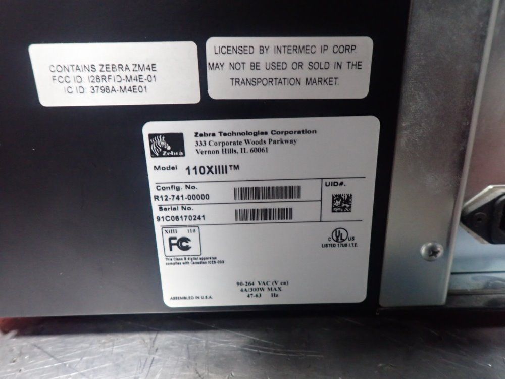 Zebra 110xiiii Printer Power On No Other Test Run - 110xiiii